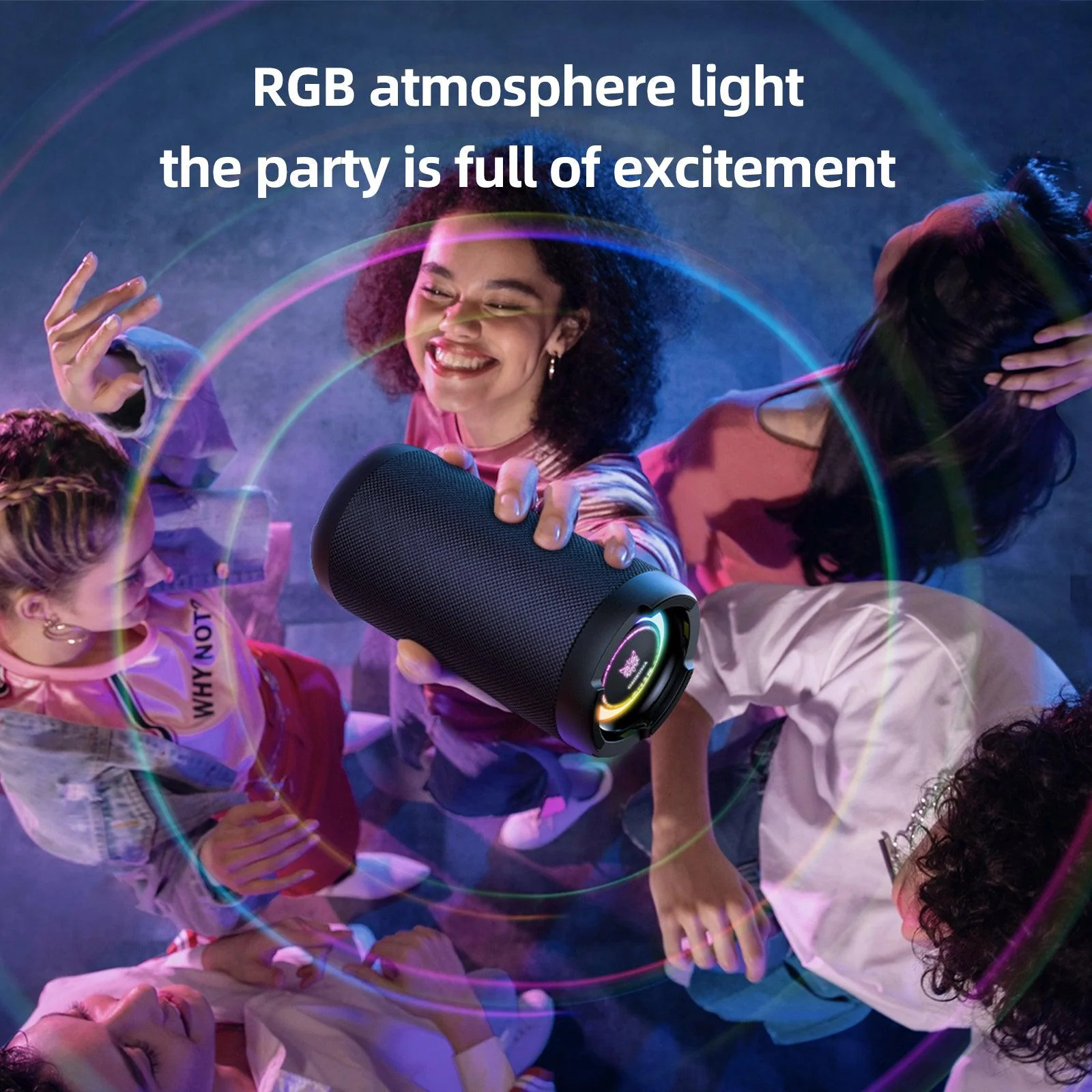 ONIKUMA L20 RGB Outdoor Bluetooth Portable Speaqker, IPX7 Waterproof Dual Speakers for TV Home Theater PC Gaming - Image 3