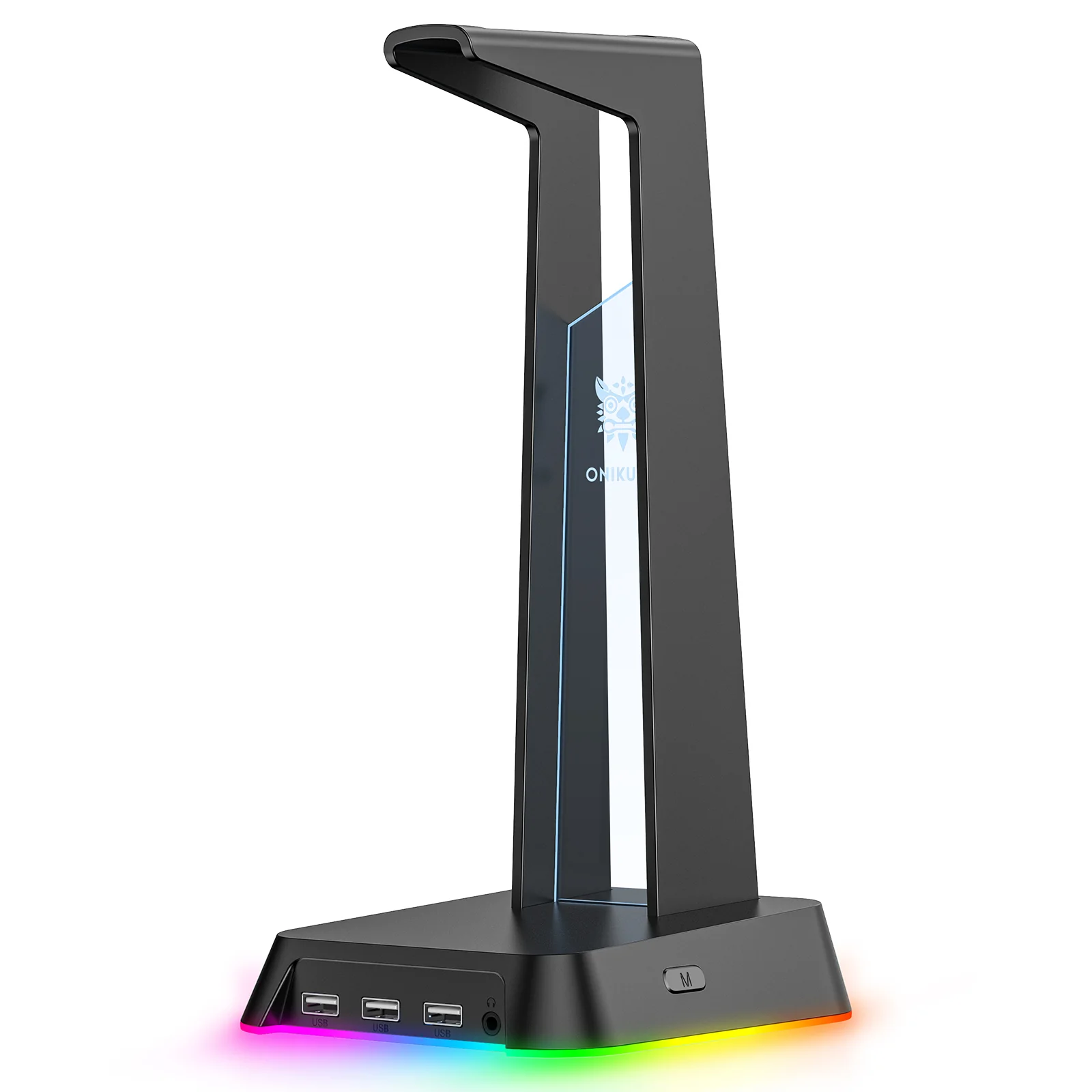 ONIKUMA ST2 RGB Gaming Headphone Stand with 3 USB and 3.5mm AUX Ports - Image 16