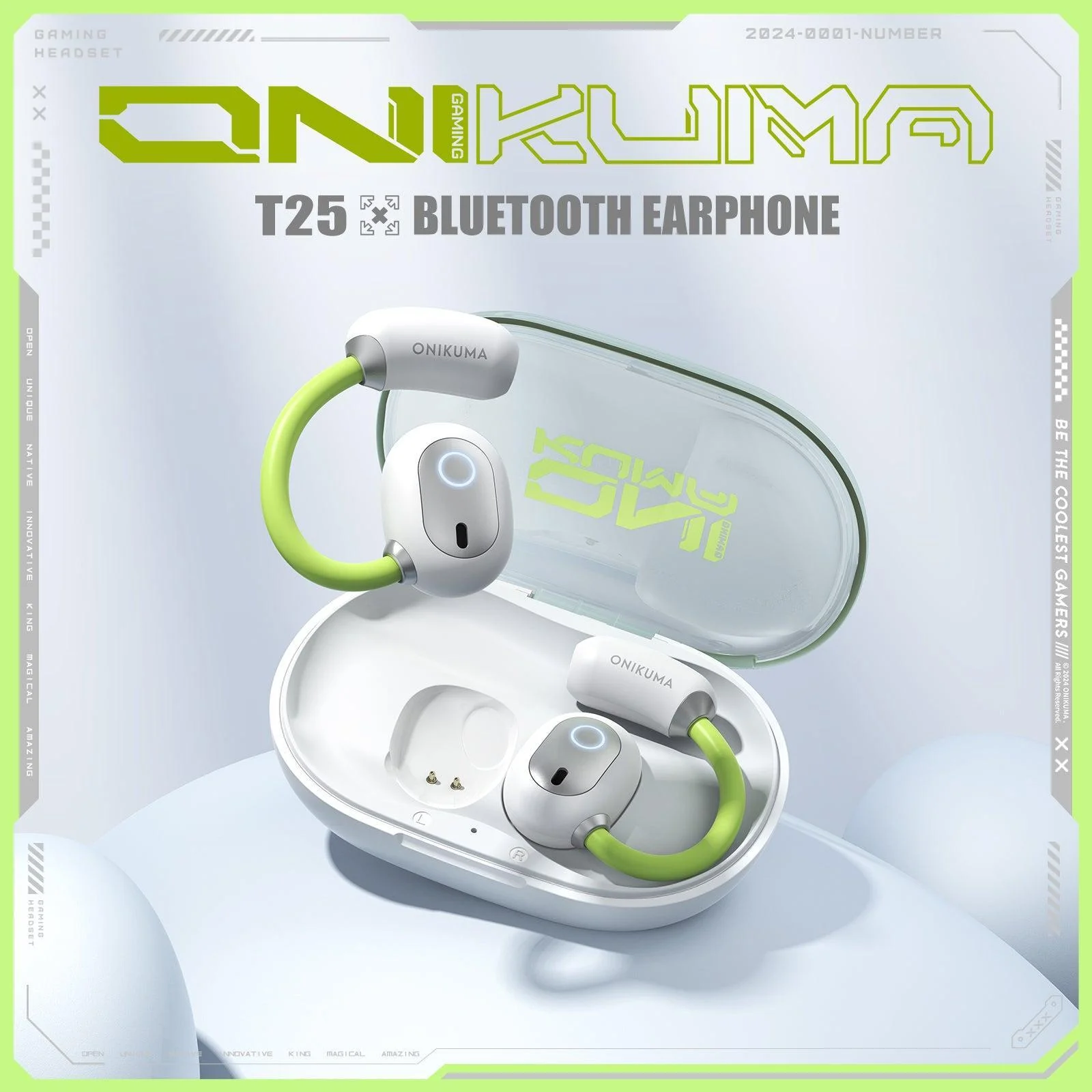 ONIKUMA T25 Wireless Earbuds,Bluetooth Headphones,Open Ear Headphones-HiFi Stereo, Clear Calls Mic,Ultra Comfort,Air Conduction,Smart Touch Control,30H Playback Earphones for Running&Workout-Black - Image 10