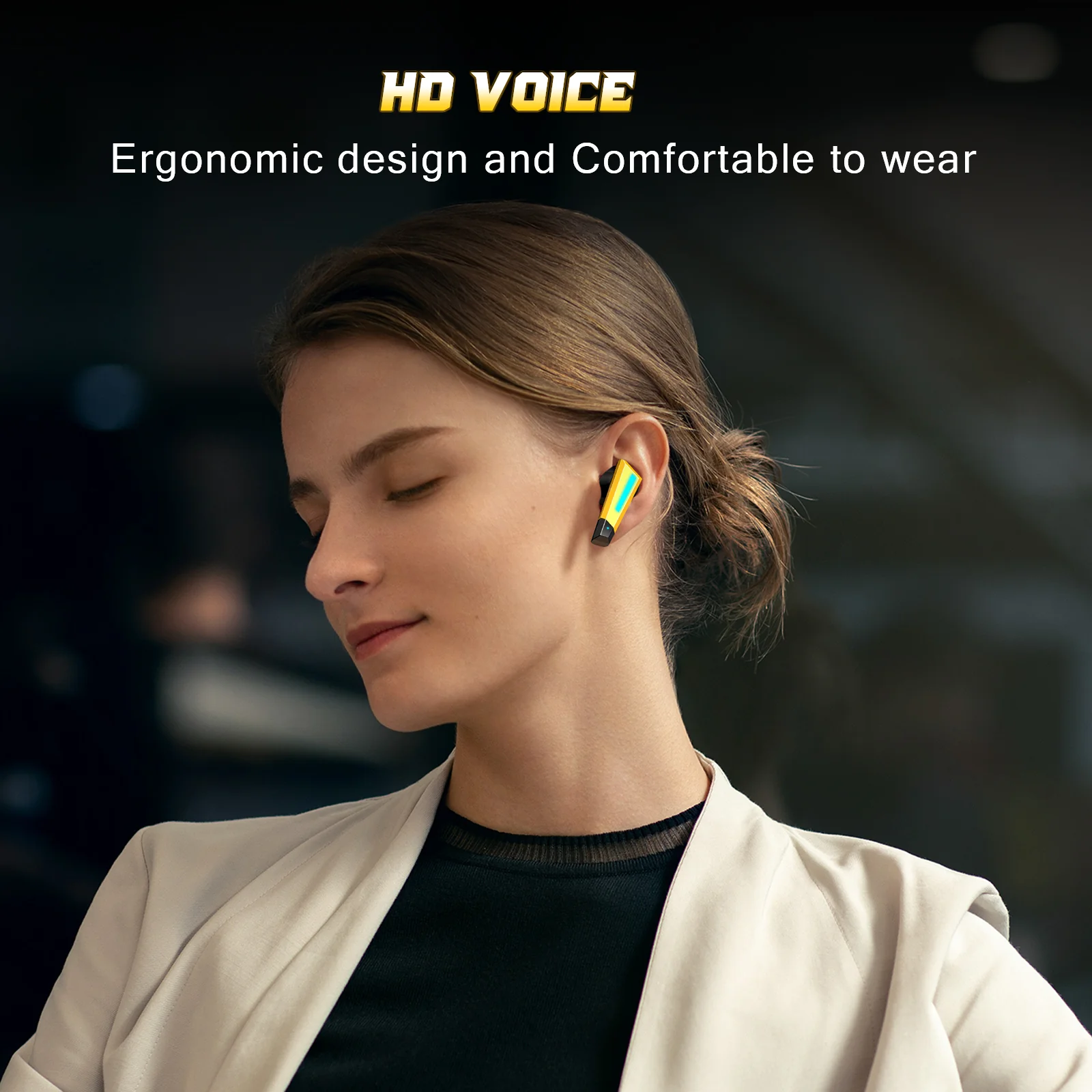 ONIKUMA T32 Bumblebee Gaming Headset, Wireless Bluetooth Earphones - Image 6