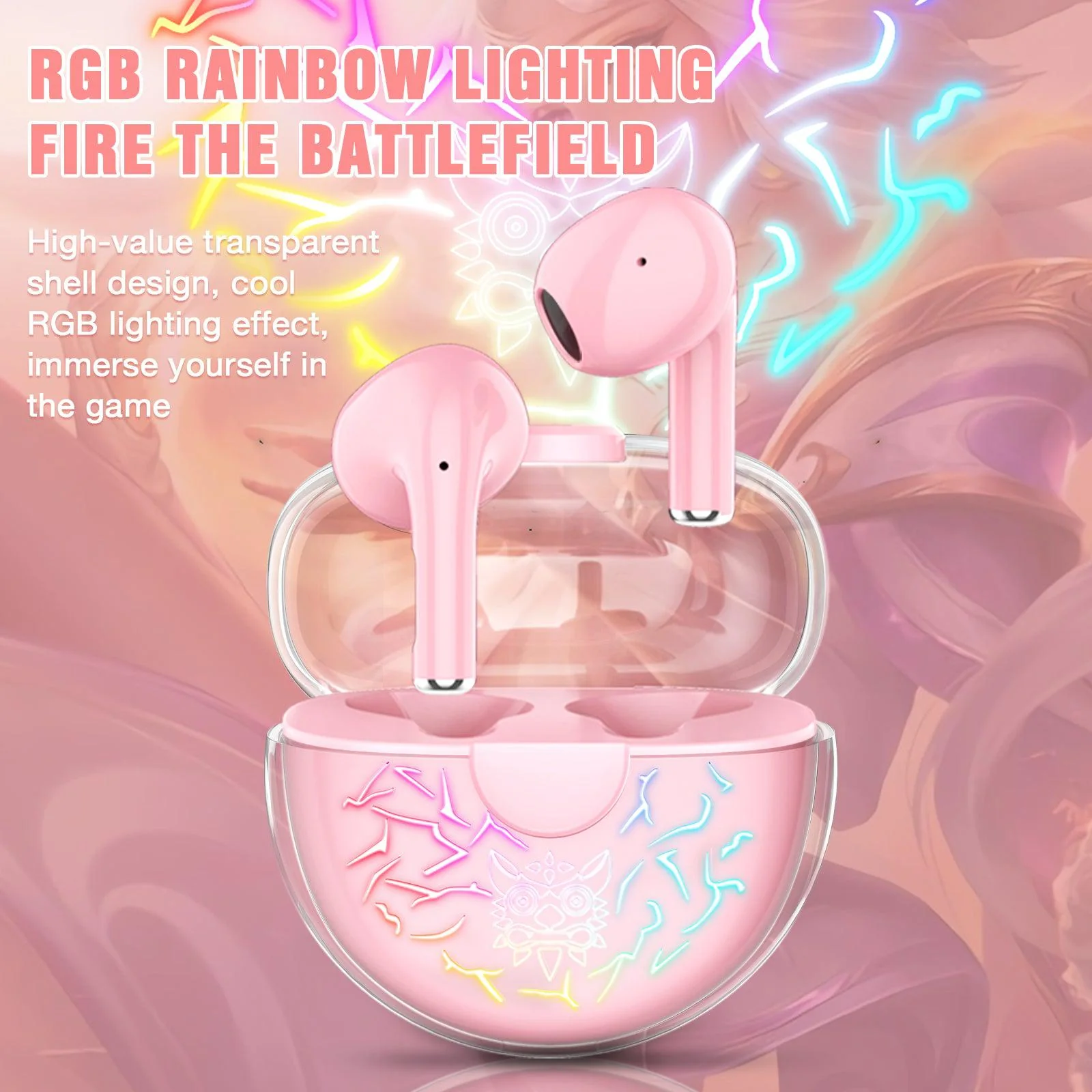ONIKUMA T35 Bluetooth 5.1 Gaming Earbuds 60ms Latency Active Noise Reduction Fast Charging Earphone - Image 3