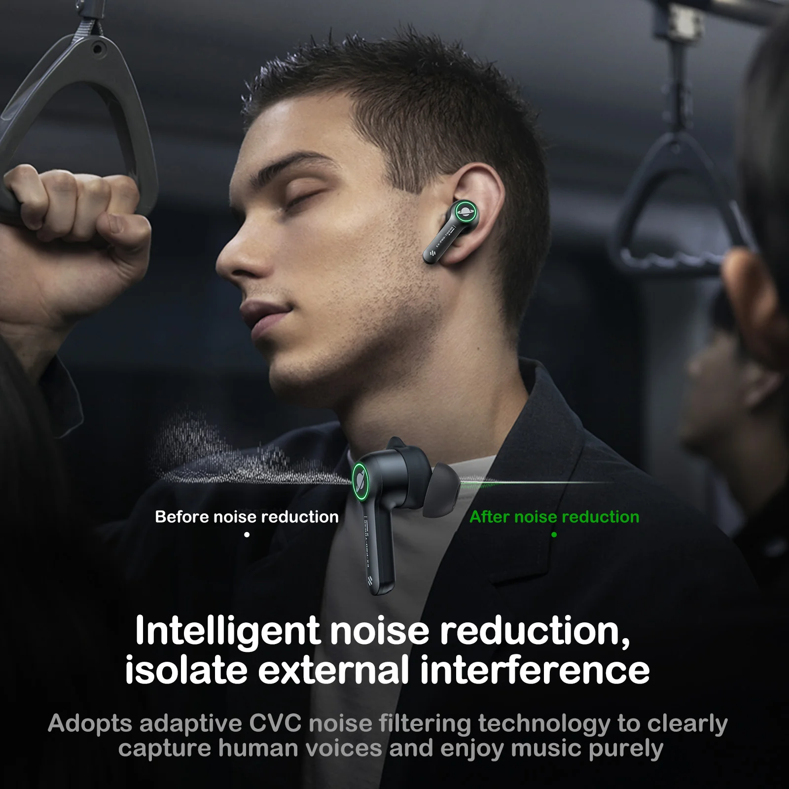 ONIKUMA T36 RGB TWS Gaming Earbuds 40MS Delay Bluetooth5.0 Noise Reduction for Game Music - Image 5