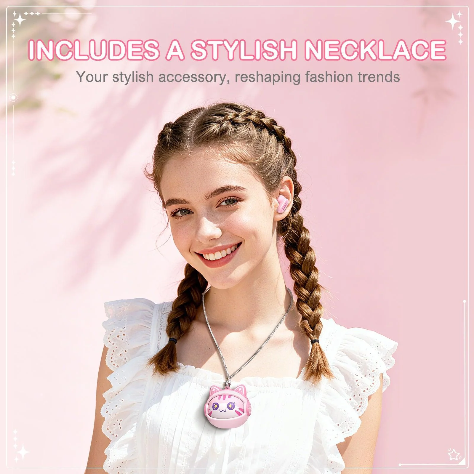 ONIKUMA TX603 Wireless Neckband Earphones - Fashion Face Swapping Design, Low Latency Gaming & ENC Noise Cancellation - Image 8