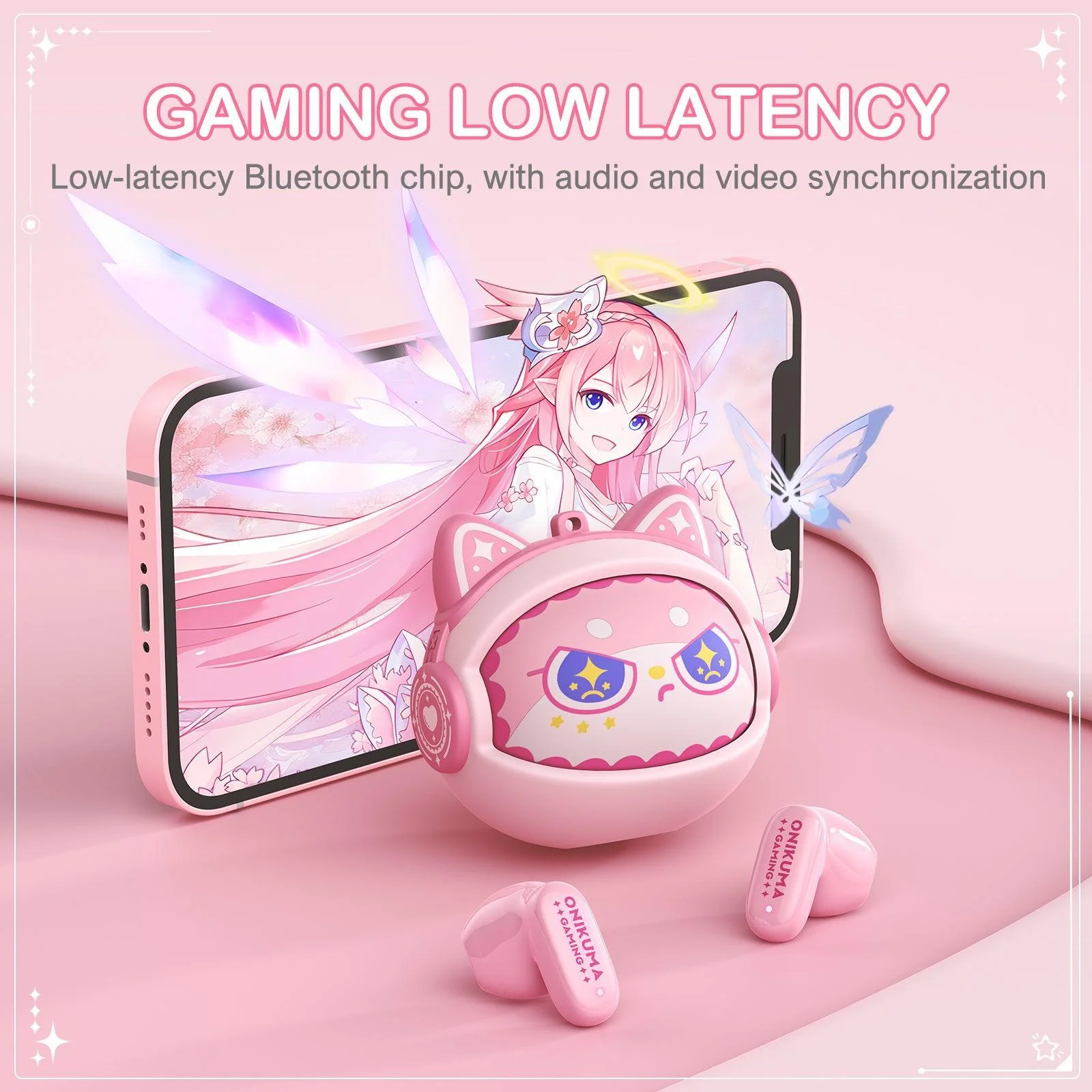 ONIKUMA TX603 Wireless Neckband Earphones - Fashion Face Swapping Design, Low Latency Gaming & ENC Noise Cancellation - Image 9