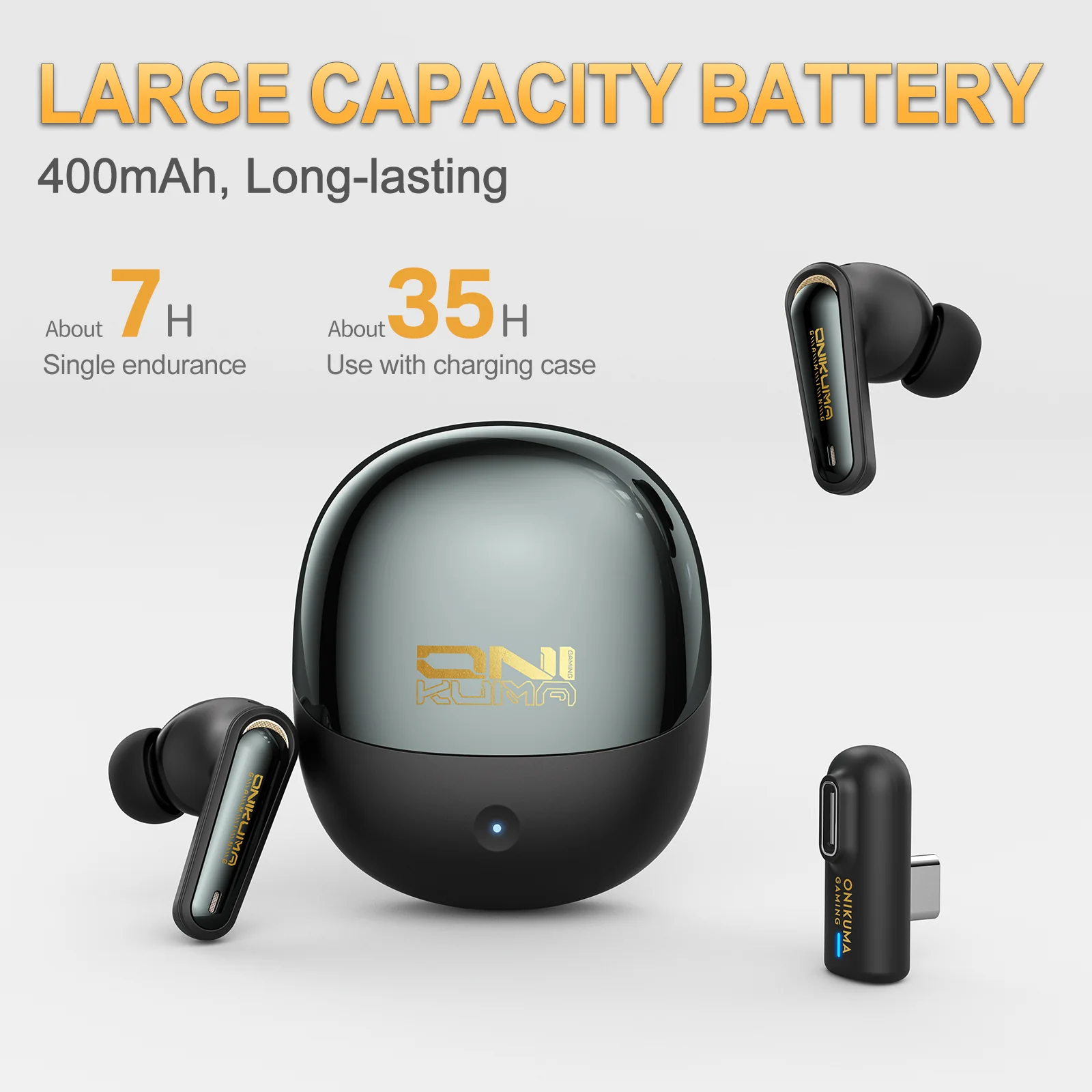 ONIKUMA TX610 Gaming Earbuds - Dual-Mode ANC with 30ms Ultra-Low Latency - Image 5