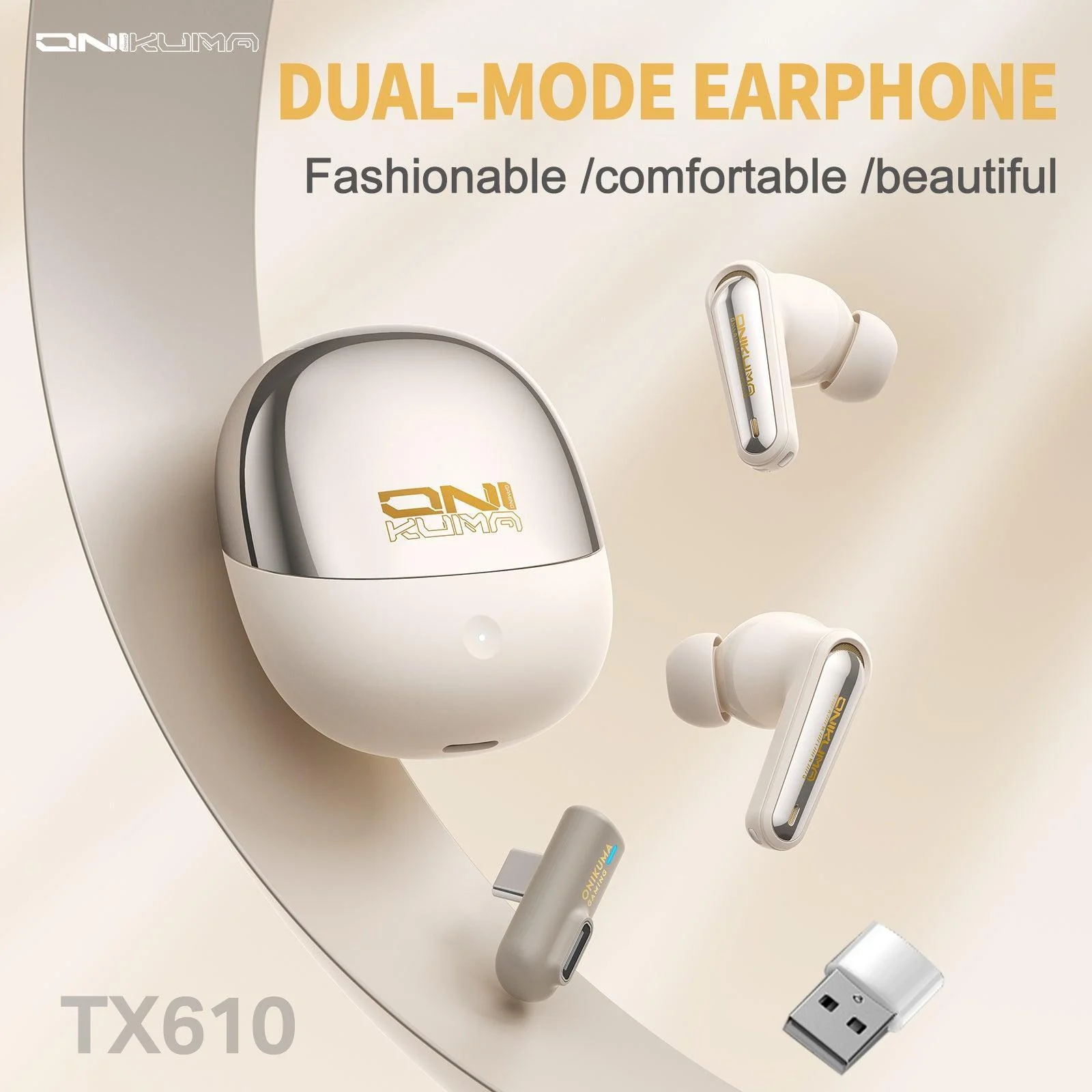 ONIKUMA TX610 Gaming Earbuds - Dual-Mode ANC with 30ms Ultra-Low Latency - Image 9