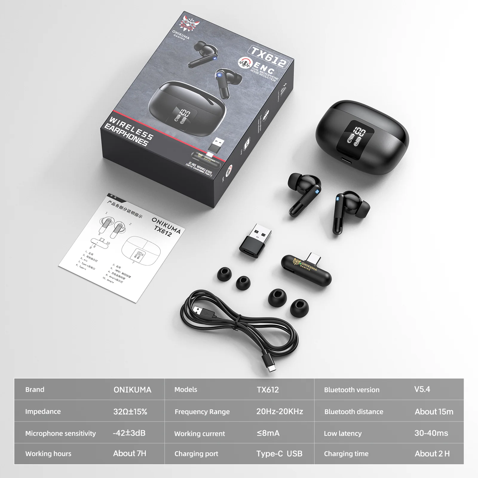 ONIKUMA TX612 Gaming Earbuds -Low Latency Gaming Headset, Hi-Fi Sound for PS5, Quest 3S/3/2, Nintendo Switch, Steam Deck - Image 8