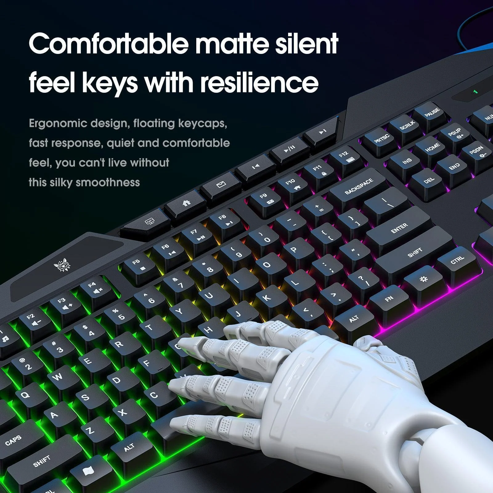 ONIKUMA TZ3006 3 in 1 Gaming Combo -  G22 Keyboard / CW917 Mouse/ MP002 Mouse Pad - Image 4