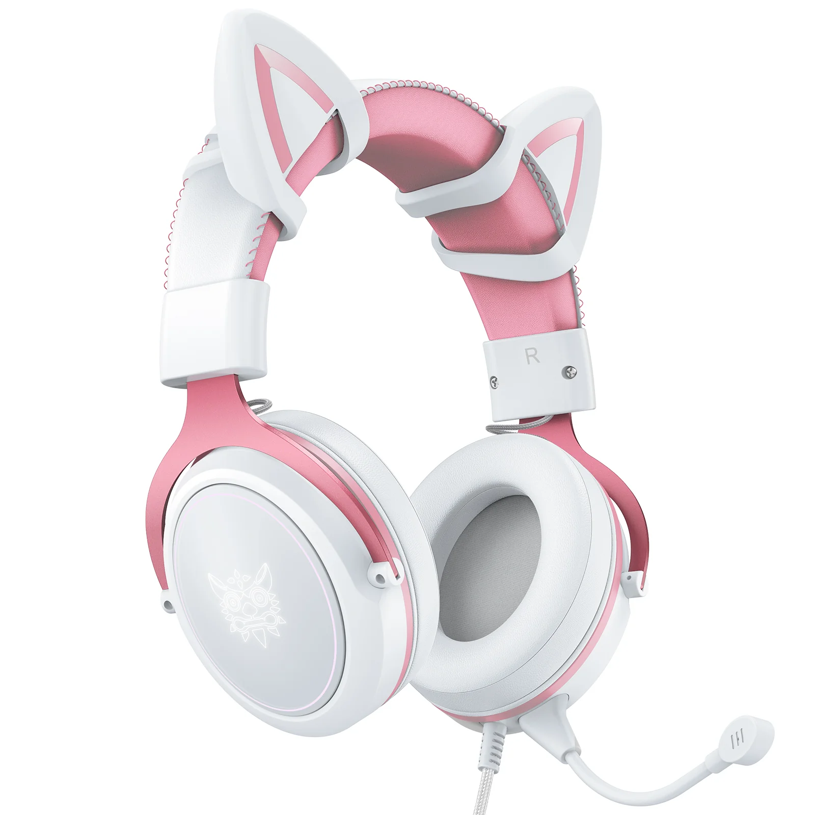 ONIKUMA X10 Pink Cat Ears Stereo Noise Cancellation Gaming Headset - Image 4
