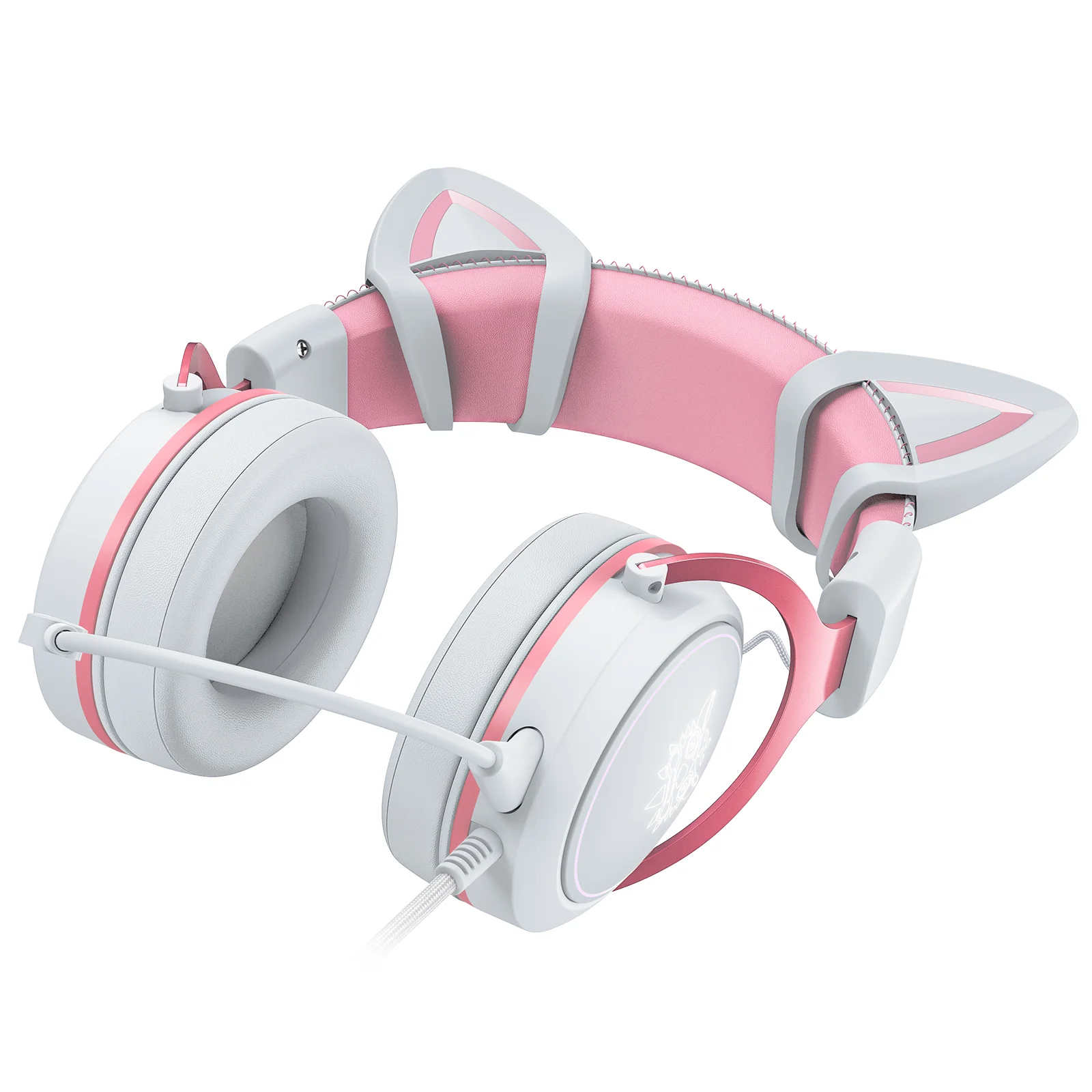 ONIKUMA X10 Pink Cat Ears Stereo Noise Cancellation Gaming Headset - Image 5