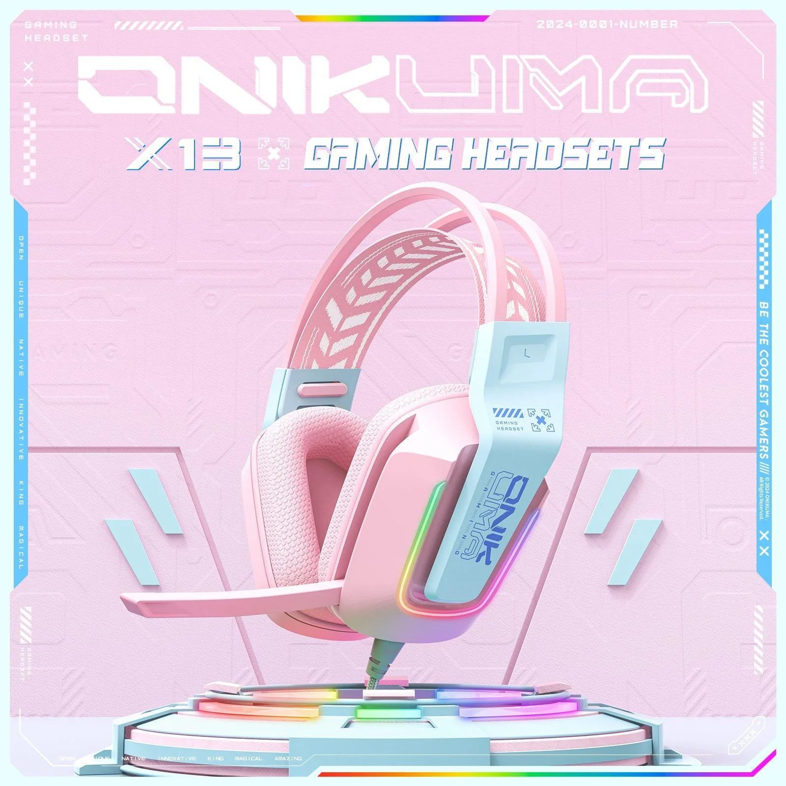 ONIKUMA X13 RGB Gaming Headset - 50mm Drivers, 120° Adjustable Mic, Multi-Color Options - Image 10