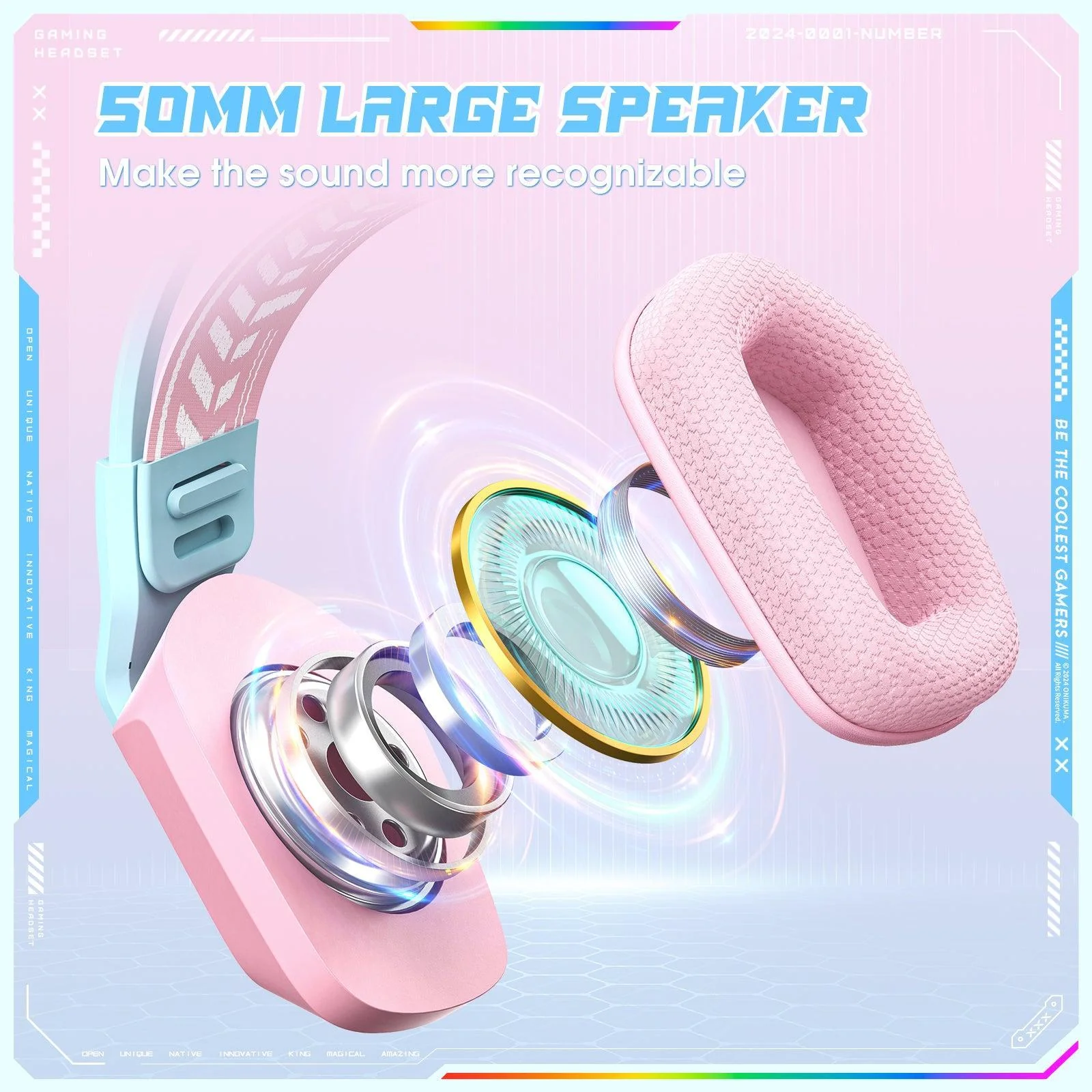 ONIKUMA X13 RGB Gaming Headset - 50mm Drivers, 120° Adjustable Mic, Multi-Color Options - Image 13