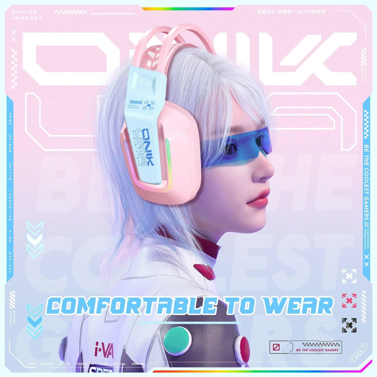 ONIKUMA X13 RGB Gaming Headset - 50mm Drivers, 120° Adjustable Mic, Multi-Color Options - Image 14