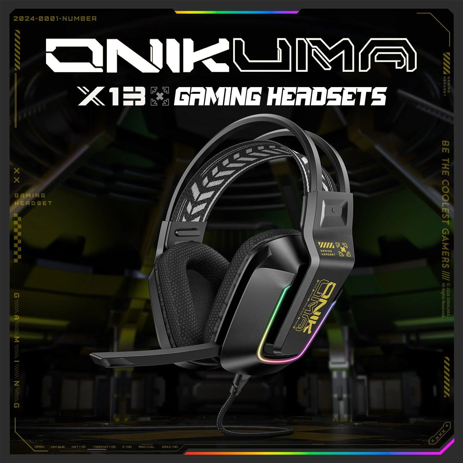 ONIKUMA X13 RGB Gaming Headset - 50mm Drivers, 120° Adjustable Mic, Multi-Color Options - Image 17