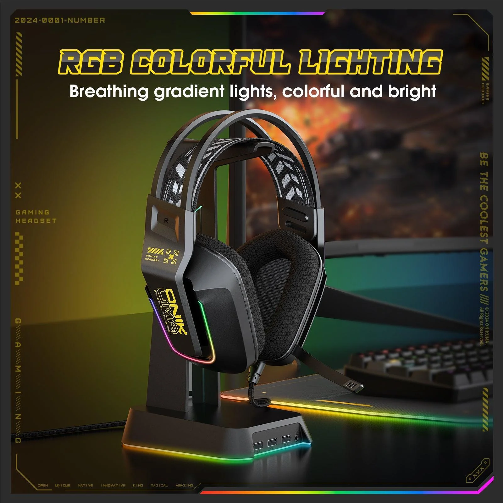 ONIKUMA X13 RGB Gaming Headset - 50mm Drivers, 120° Adjustable Mic, Multi-Color Options - Image 18
