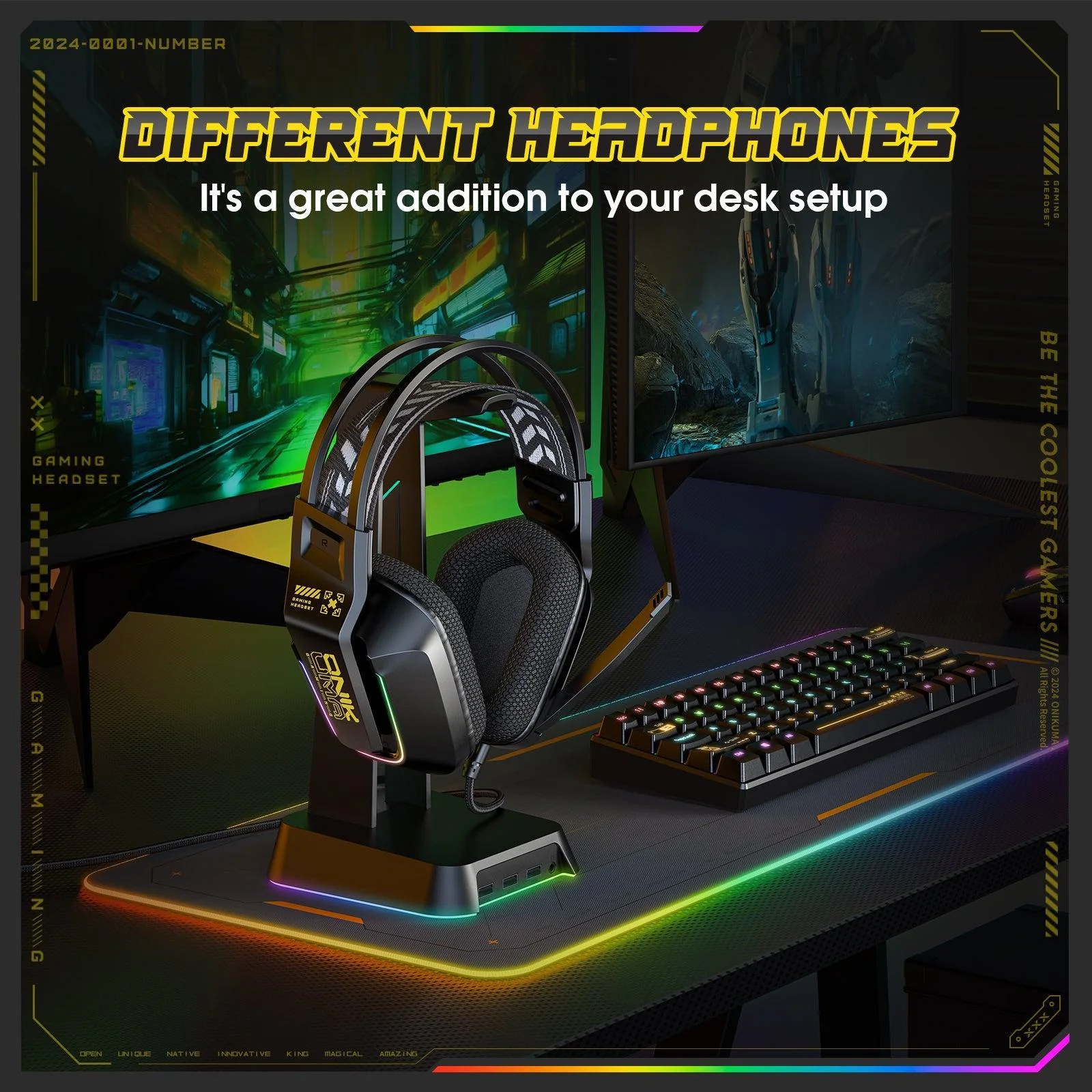 ONIKUMA X13 RGB Gaming Headset - 50mm Drivers, 120° Adjustable Mic, Multi-Color Options - Image 21