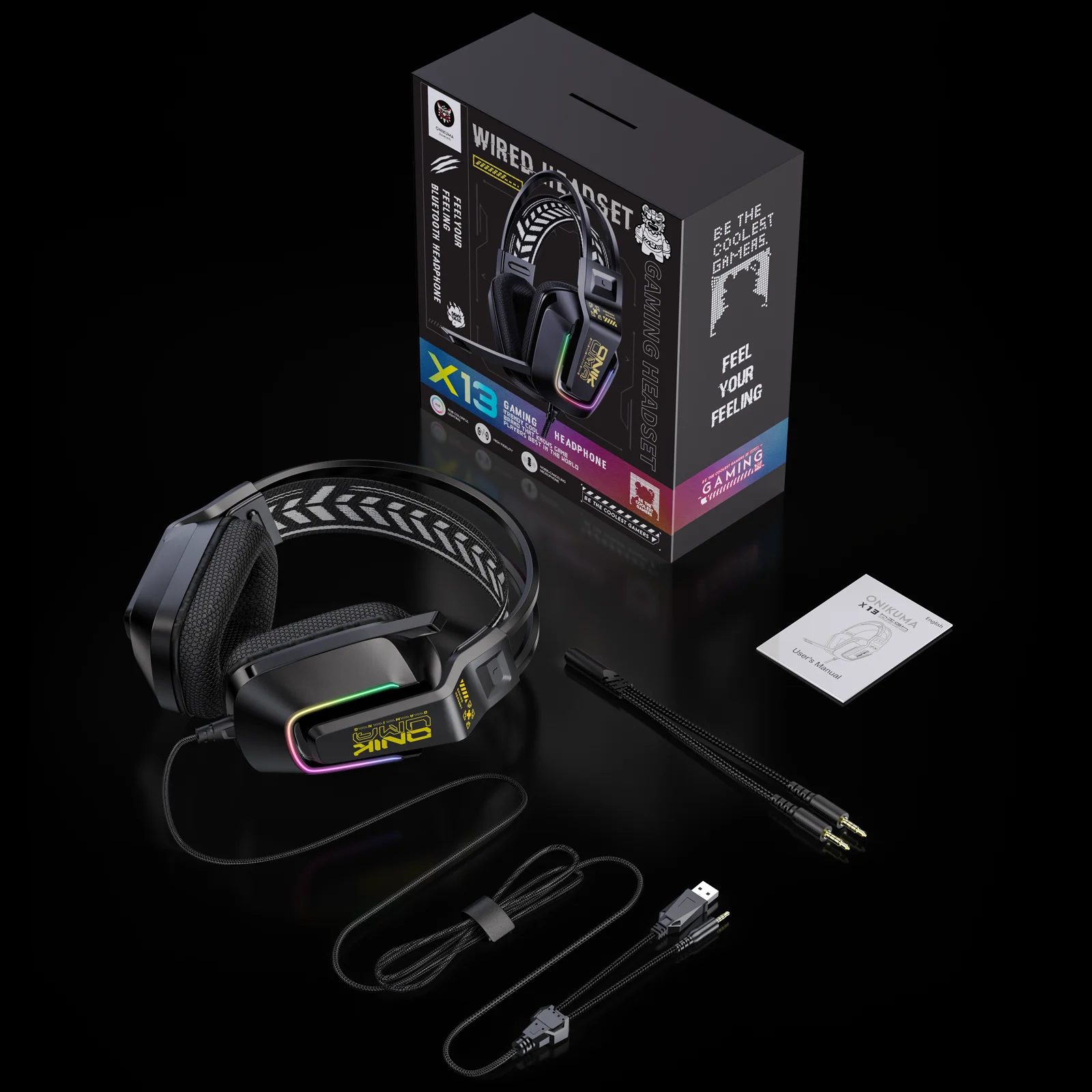 ONIKUMA X13 RGB Gaming Headset - 50mm Drivers, 120° Adjustable Mic, Multi-Color Options - Image 23
