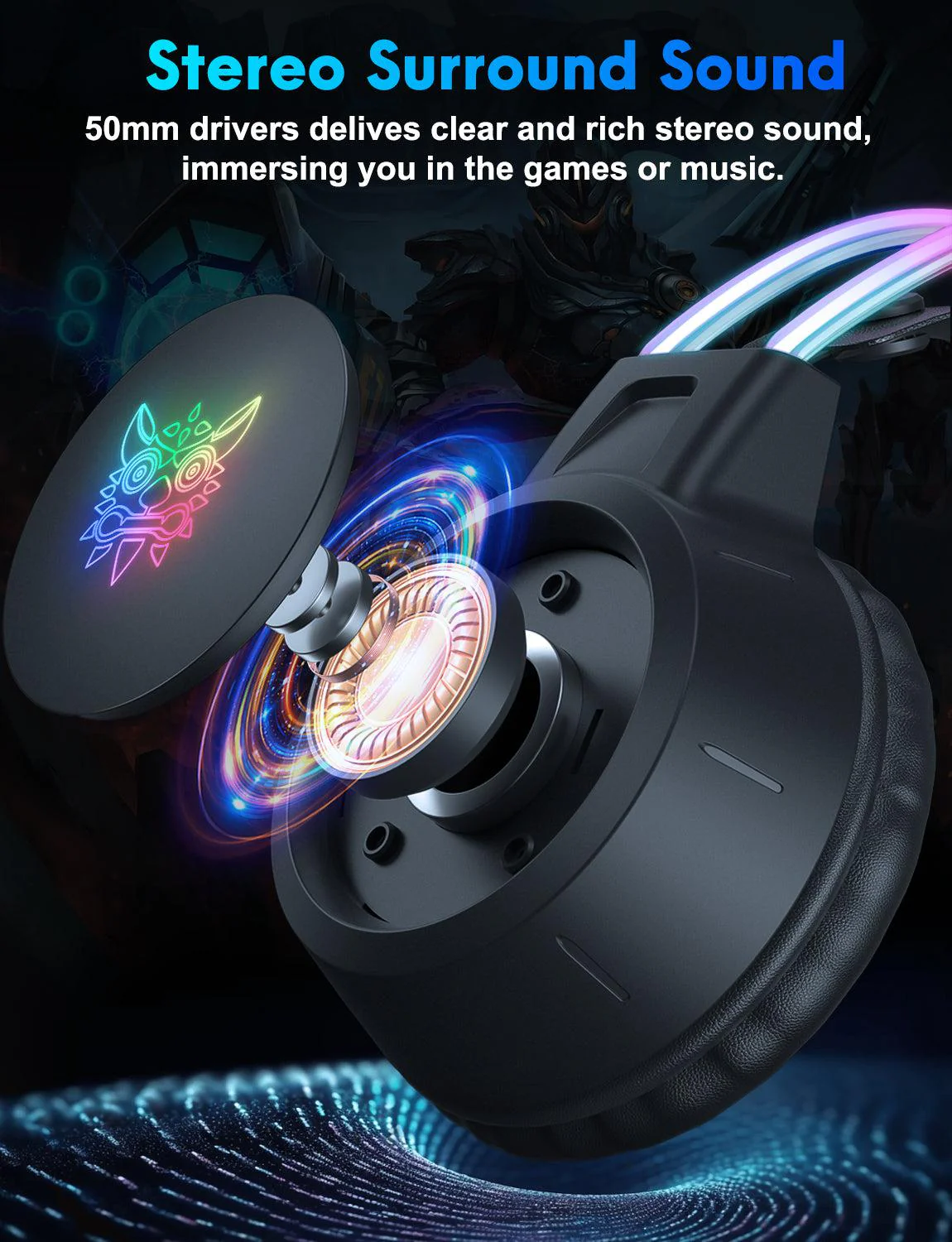ONIKUMA X15 PRO Cat Ear Headphones, Double-Head Beam Noise Cancelling Microphone Durable Stereo Surround Gaming Headphones RGB Audifonos Alambricos Gaming Headset - Image 7