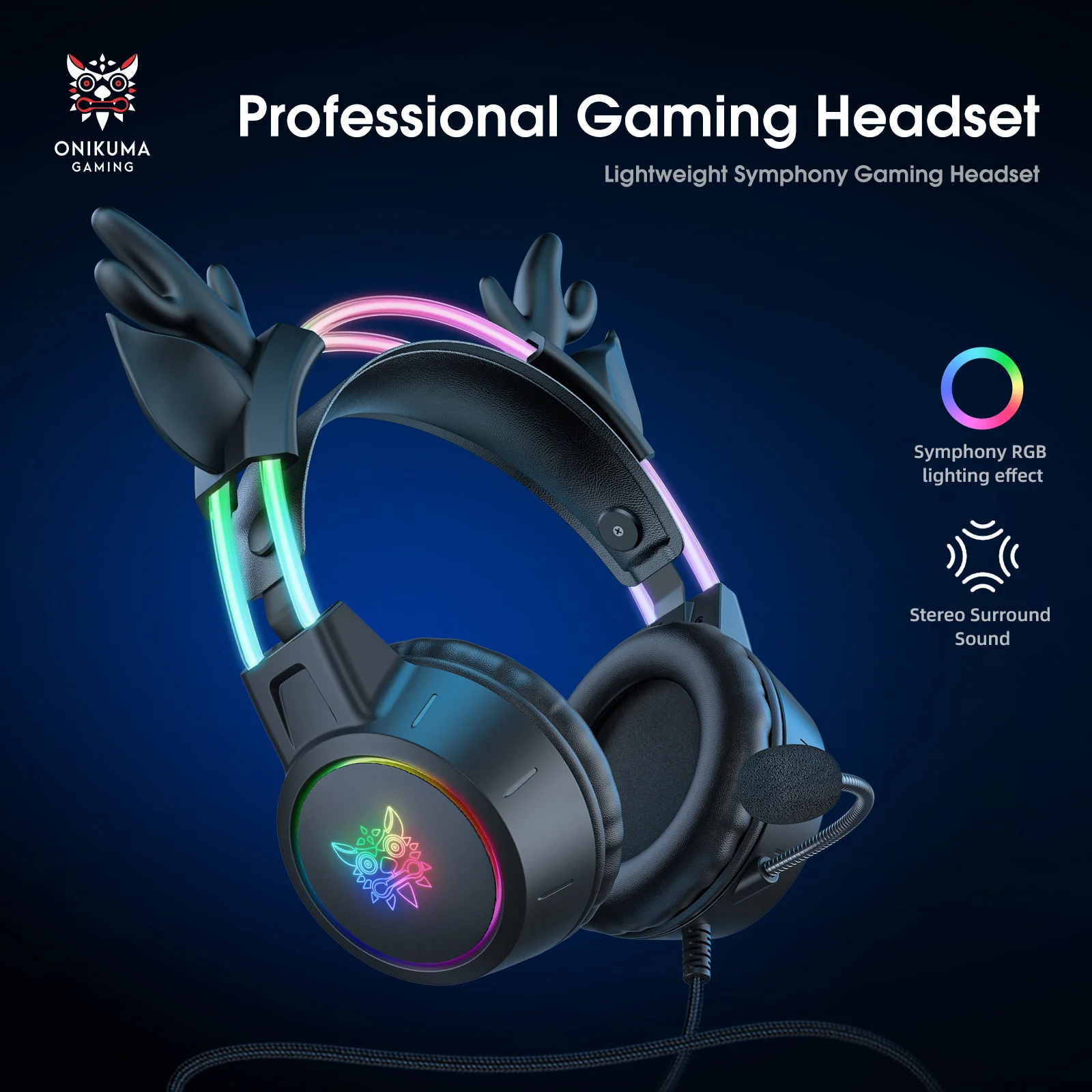 ONIKUMA X15 PRO Deer Ear Headphones - Image 6