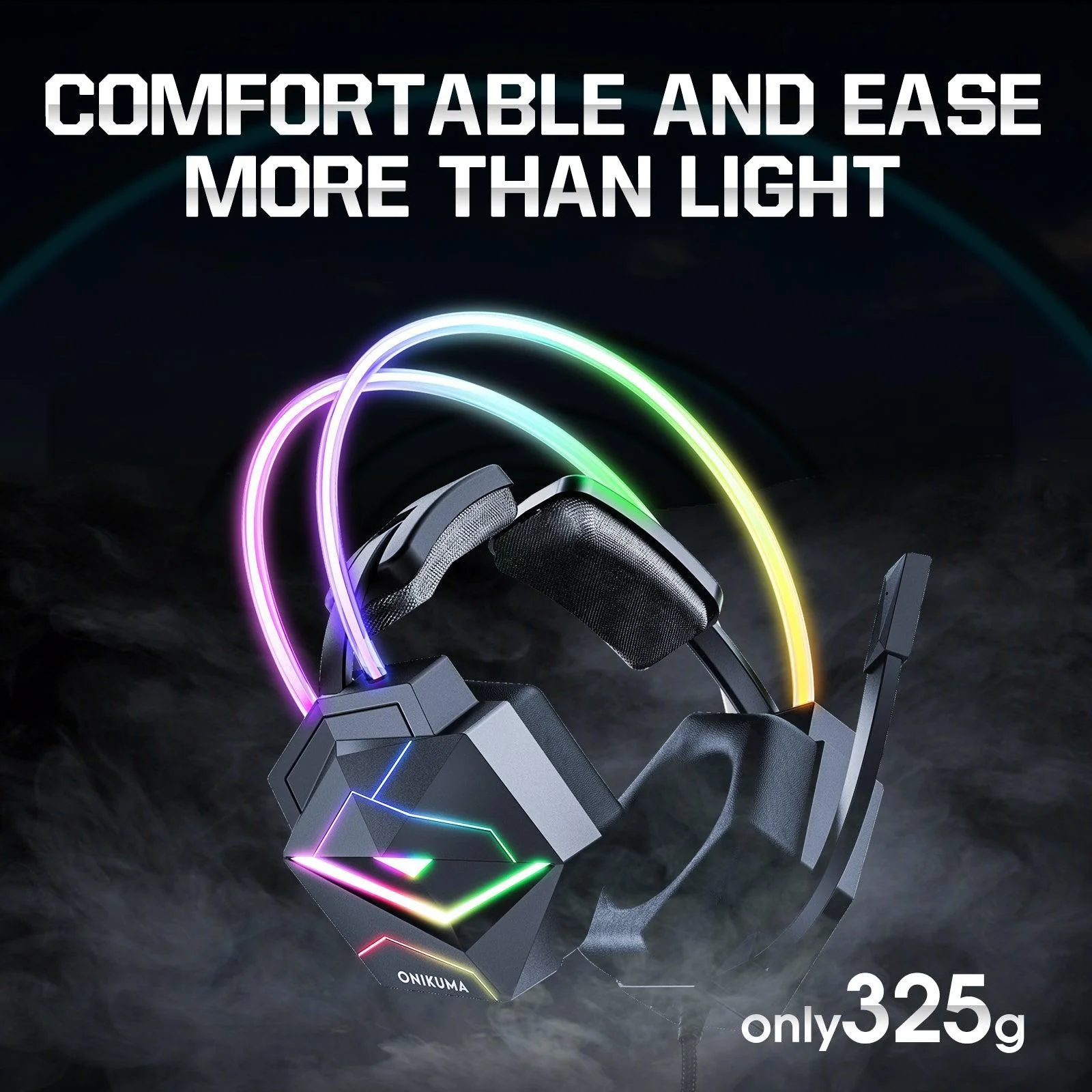 ONIKUMA X20 Pro RGB Gaming Headset Noise Canceling Headphone 7.1 Surround Sound with HD Mic for PS4 PC Xbox - Image 6