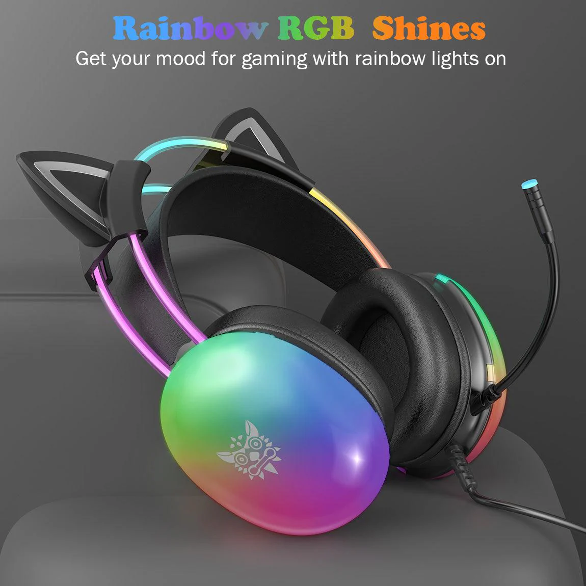 ONIKUMA X25 Cat Ear RGB Gaming Headset - Image 13