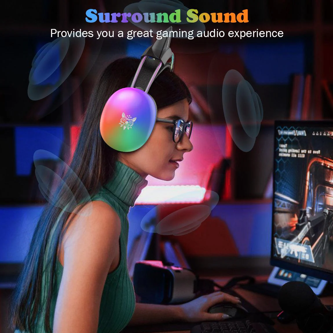 ONIKUMA X25 Cat Ear RGB Gaming Headset - Image 14