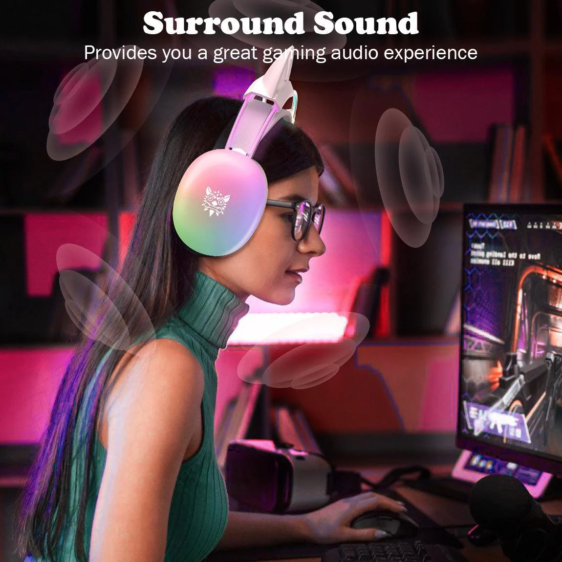 ONIKUMA X25 Cat Ear RGB Gaming Headset - Image 4