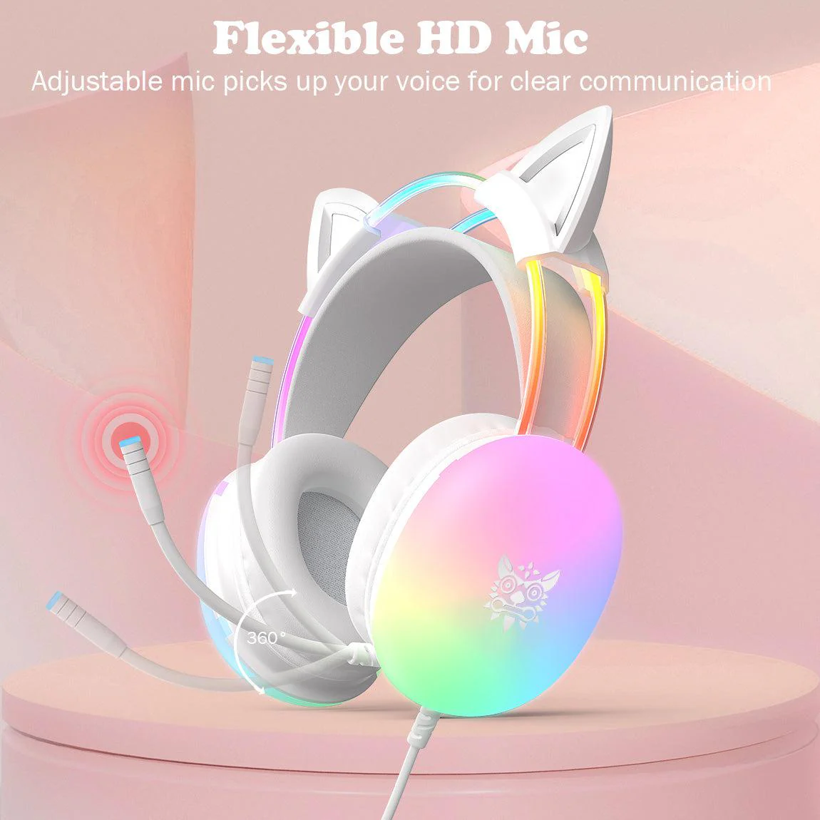 ONIKUMA X25 Cat Ear RGB Gaming Headset - Image 6
