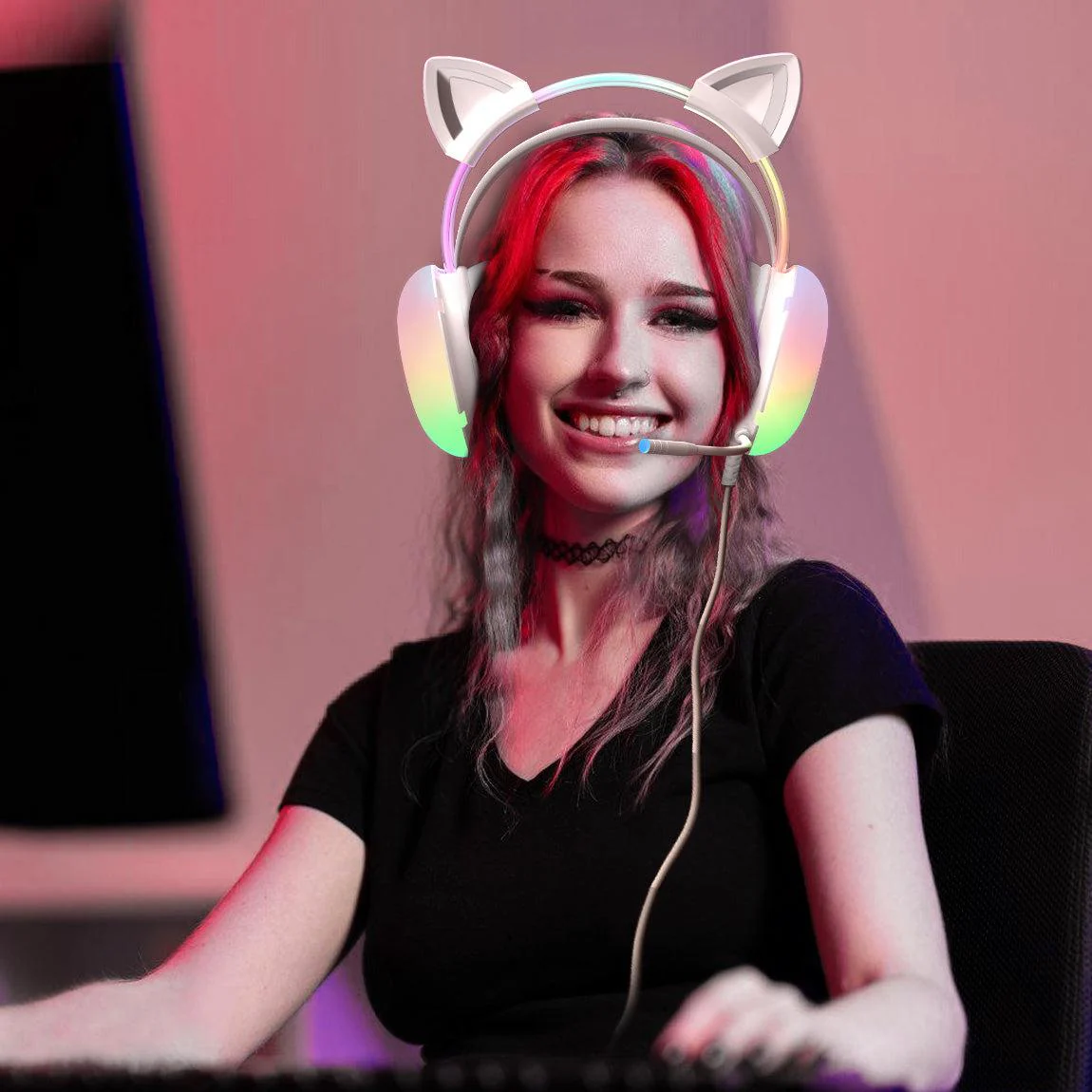 ONIKUMA X25 Cat Ear RGB Gaming Headset - Image 7