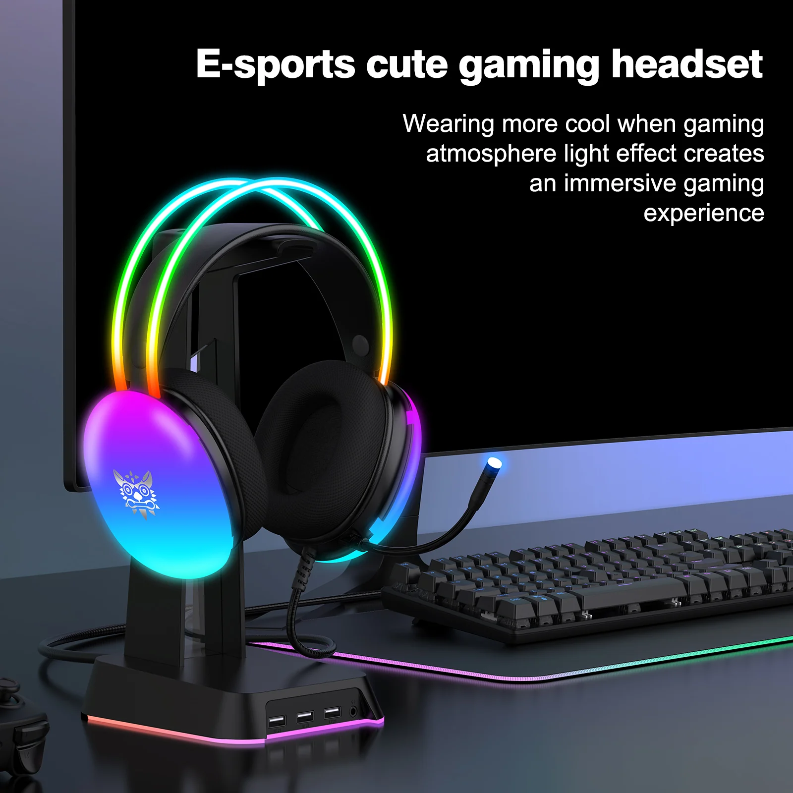 ONIKUMA X25 RGB Gaming Headset - Image 14