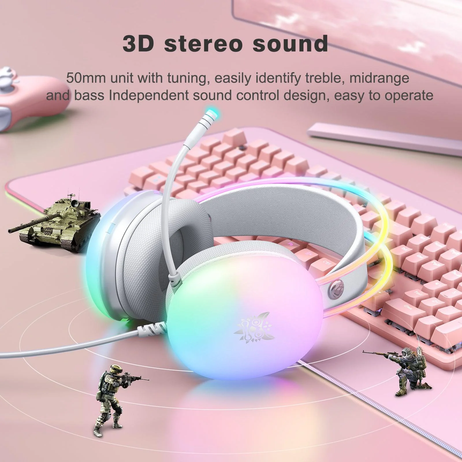 ONIKUMA X25 RGB Gaming Headset - Image 4