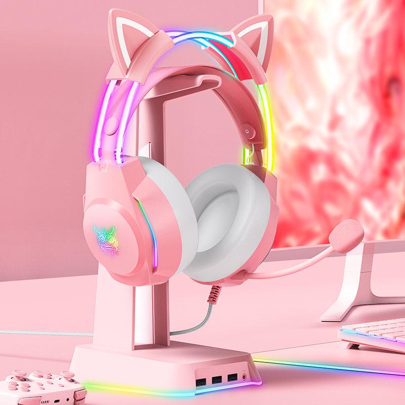 ONIKUMA X26 Head-mounted Headset RGB Light With Cat's Ears Glow, Gaming Headset - Image 3
