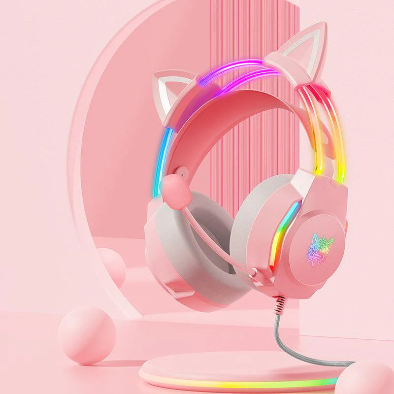 ONIKUMA X26 Head-mounted Headset RGB Light With Cat's Ears Glow, Gaming Headset - Image 4