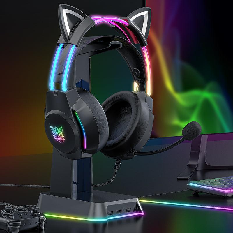 ONIKUMA X26 Head-mounted Headset RGB Light With Cat's Ears Glow, Gaming Headset - Image 8