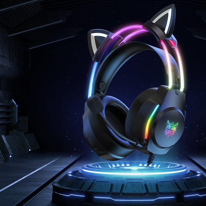 ONIKUMA X26 Head-mounted Headset RGB Light With Cat's Ears Glow, Gaming Headset - Image 9