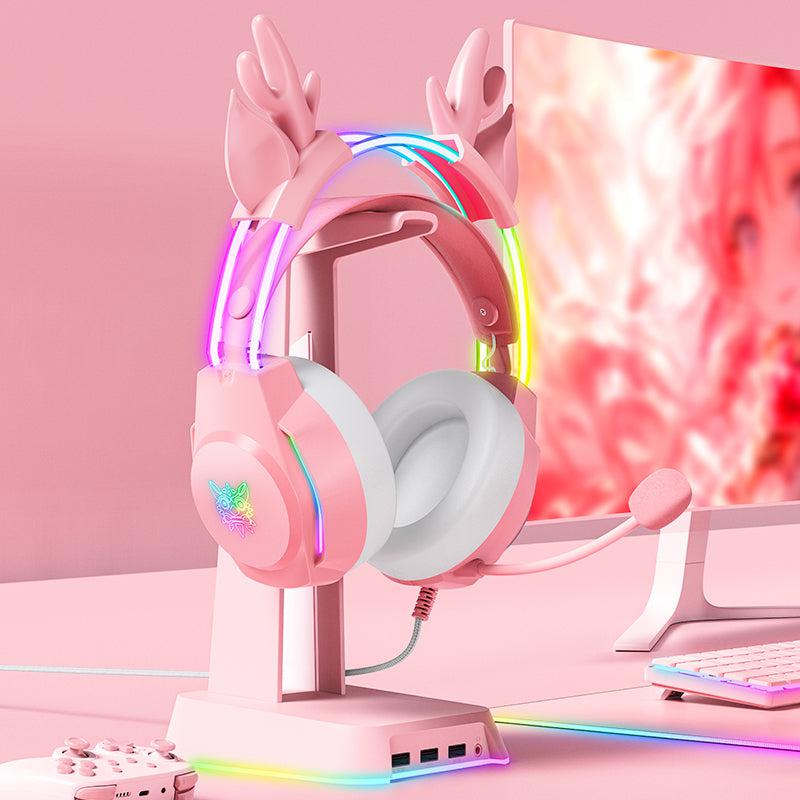 ONIKUMA X26 Head-mounted Earphone RGB Light With Deer's Ears Glow, Gaming Headset - Image 3