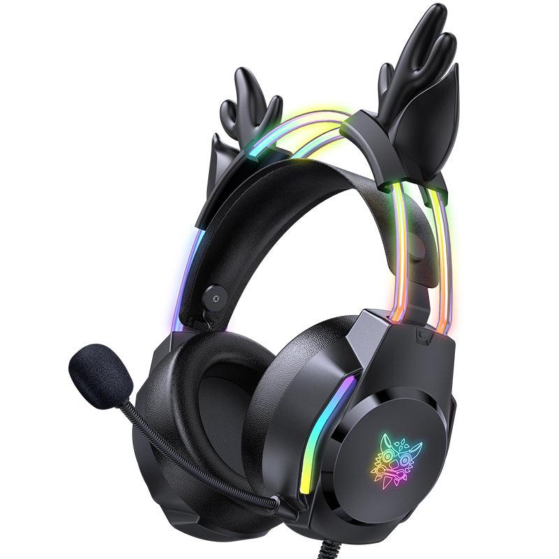 ONIKUMA X26 Head-mounted Earphone RGB Light With Deer's Ears Glow, Gaming Headset - Image 6