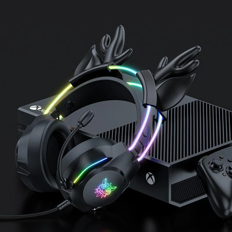 ONIKUMA X26 Head-mounted Earphone RGB Light With Deer's Ears Glow, Gaming Headset - Image 7