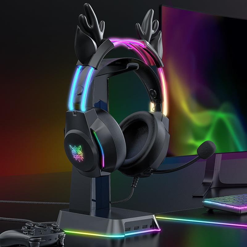 ONIKUMA X26 Head-mounted Earphone RGB Light With Deer's Ears Glow, Gaming Headset - Image 8