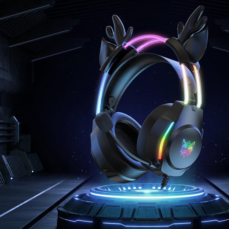 ONIKUMA X26 Head-mounted Earphone RGB Light With Deer's Ears Glow, Gaming Headset - Image 9