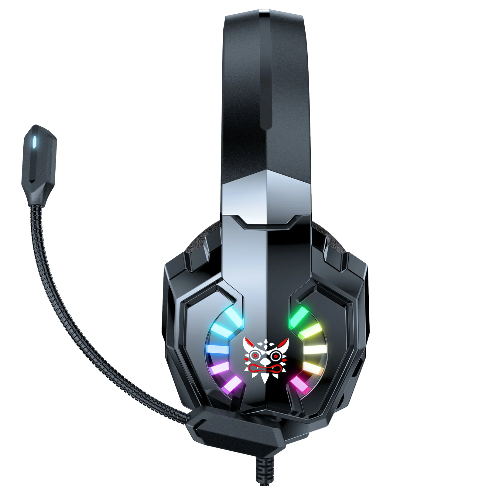 ONIKUMA X32 Wearable Wired Gaming Headset with Flexible Mic LED Lights, Dynamic RGB Lighting Effect - Image 8