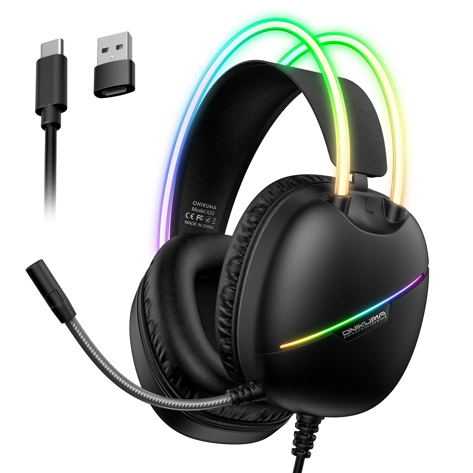 ONIKUMA X33 Gaming Headset Muli-device Compatible Intelligent Compatibility - Image 10