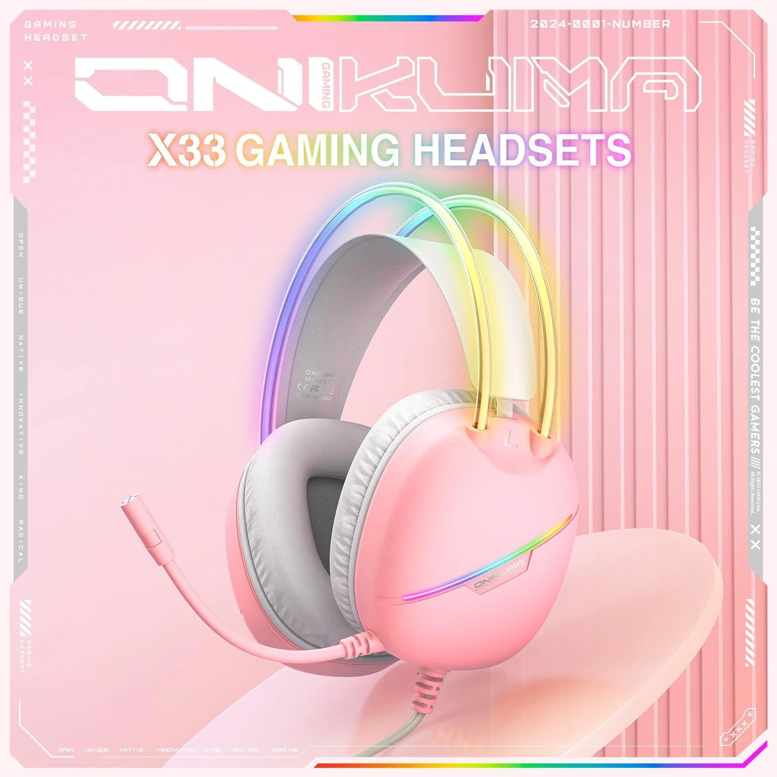 ONIKUMA X33 Gaming Headset Muli-device Compatible Intelligent Compatibility - Image 2