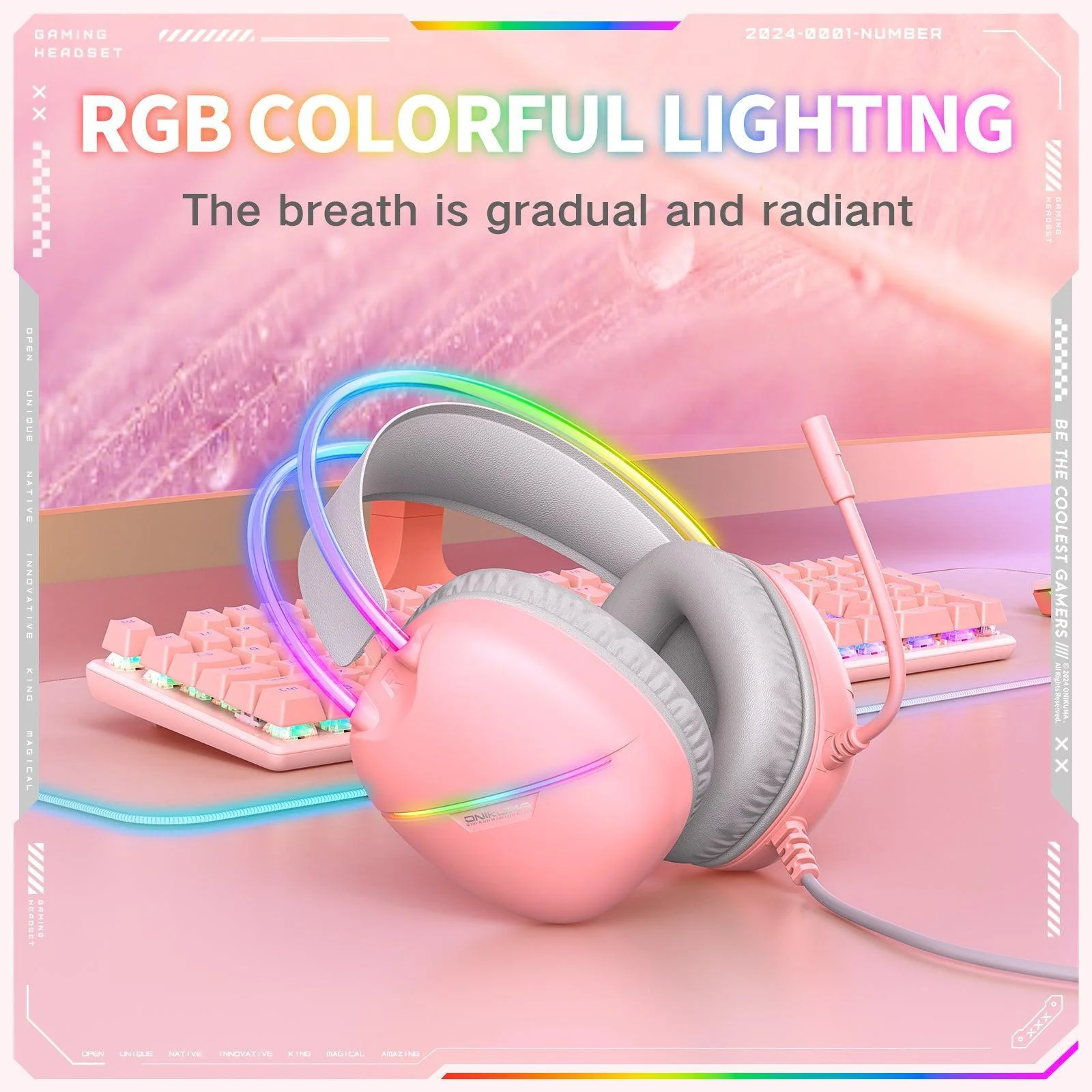 ONIKUMA X33 Gaming Headset Muli-device Compatible Intelligent Compatibility - Image 4