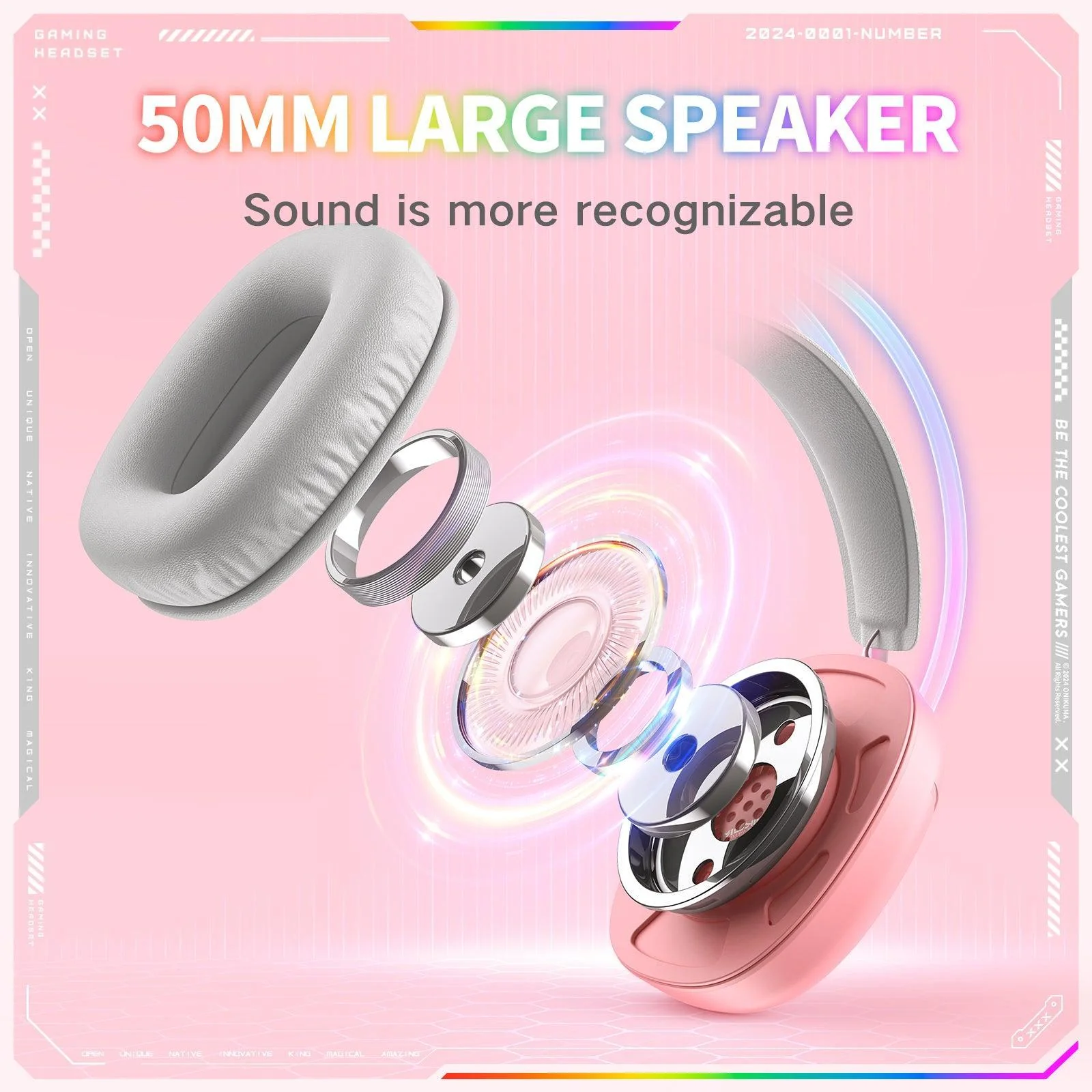 ONIKUMA X33 Gaming Headset Muli-device Compatible Intelligent Compatibility - Image 5