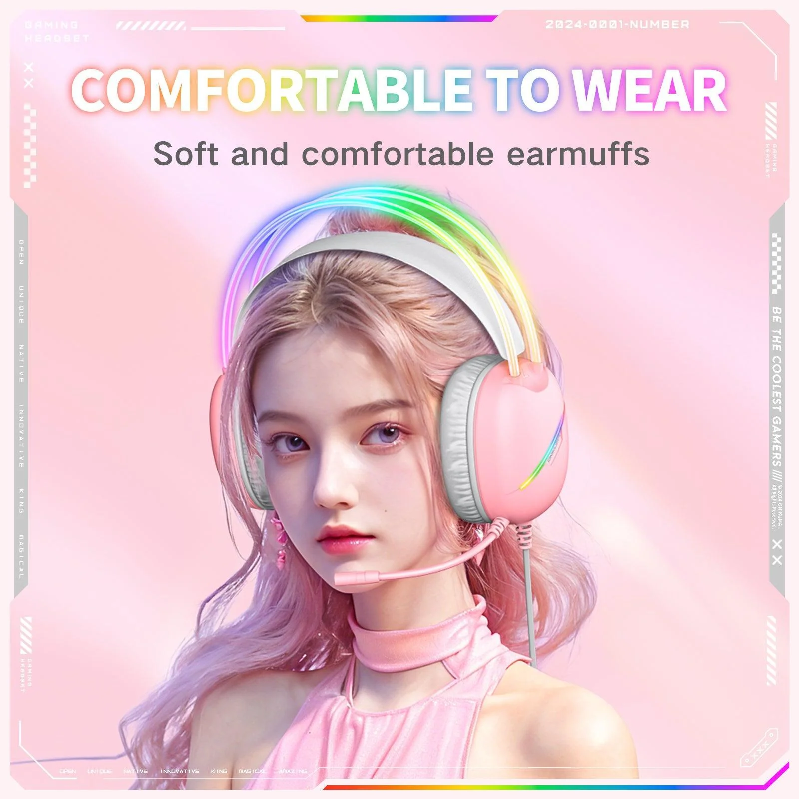 ONIKUMA X33 Gaming Headset Muli-device Compatible Intelligent Compatibility - Image 6