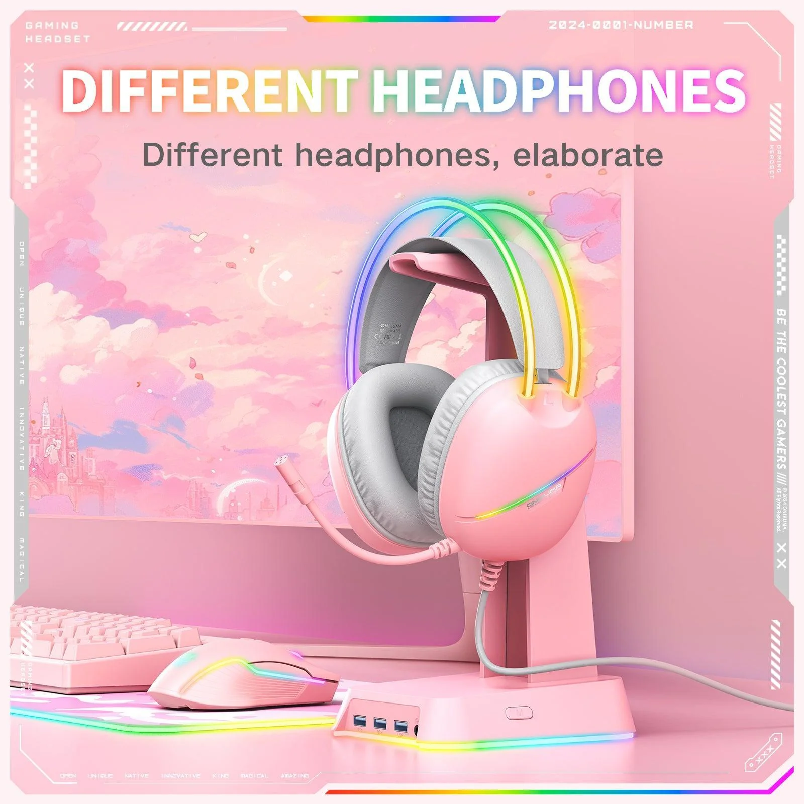 ONIKUMA X33 Gaming Headset Muli-device Compatible Intelligent Compatibility - Image 8