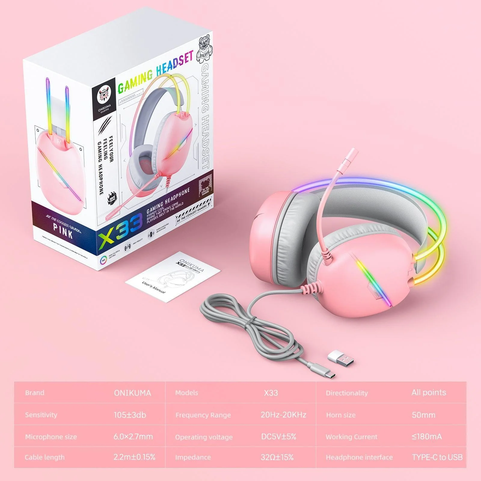 ONIKUMA X33 Gaming Headset Muli-device Compatible Intelligent Compatibility - Image 9