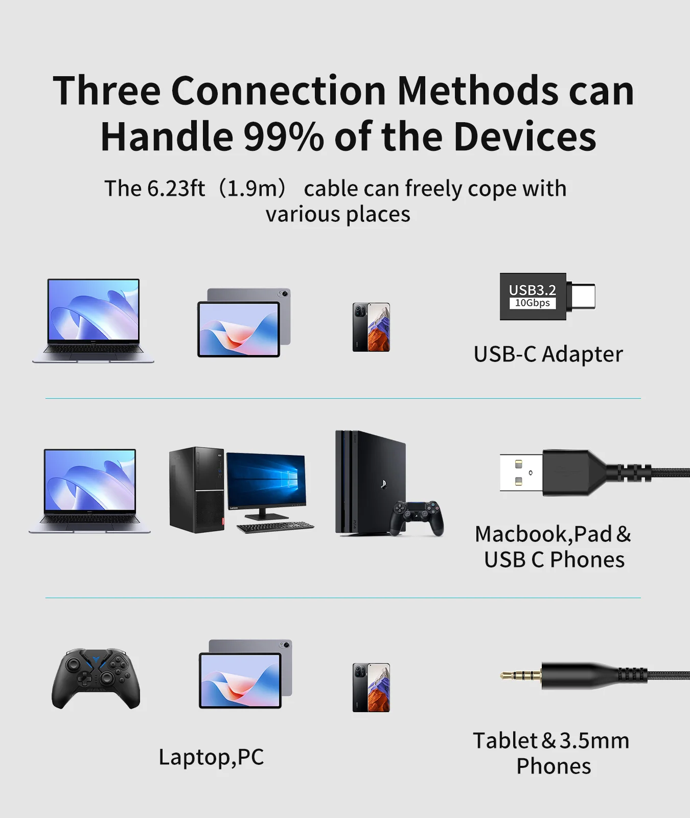 ONIKUMA X81 USB Headset with Noise-Canceling Mic & Multi-Connectivity - Image 4