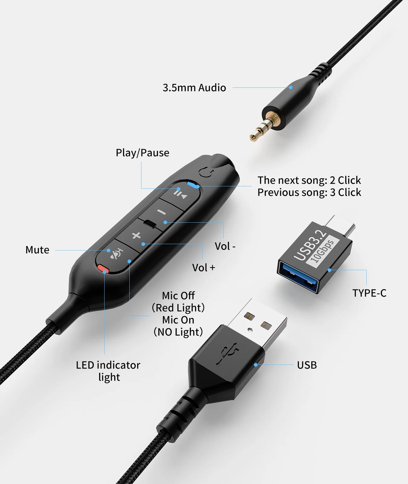 ONIKUMA X81 USB Headset with Noise-Canceling Mic & Multi-Connectivity - Image 6